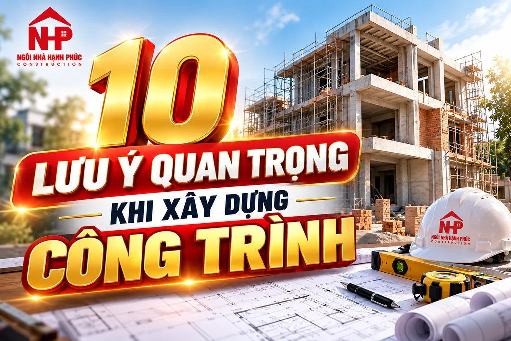 10 LƯU Ý QUAN TRỌNG KHI XÂY DỰNG CÔNG TRÌNH