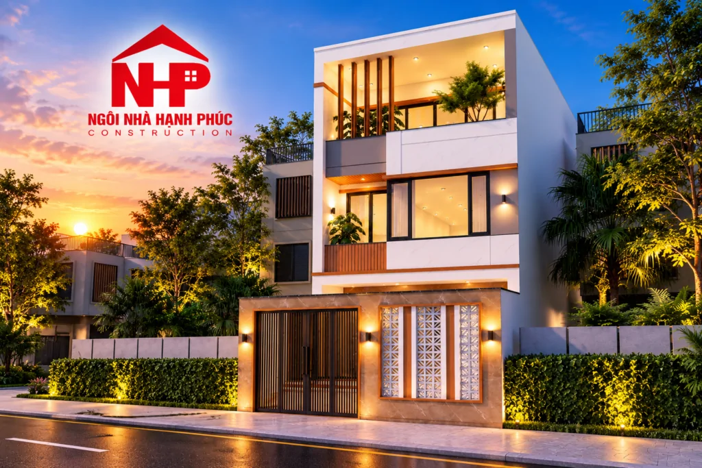 MẪU NHÀ PHỐ 3 TẦNG HIỆN ĐẠI – THIẾT KẾ SANG TRỌNG, TỐI ƯU KHÔNG GIAN SỐNG