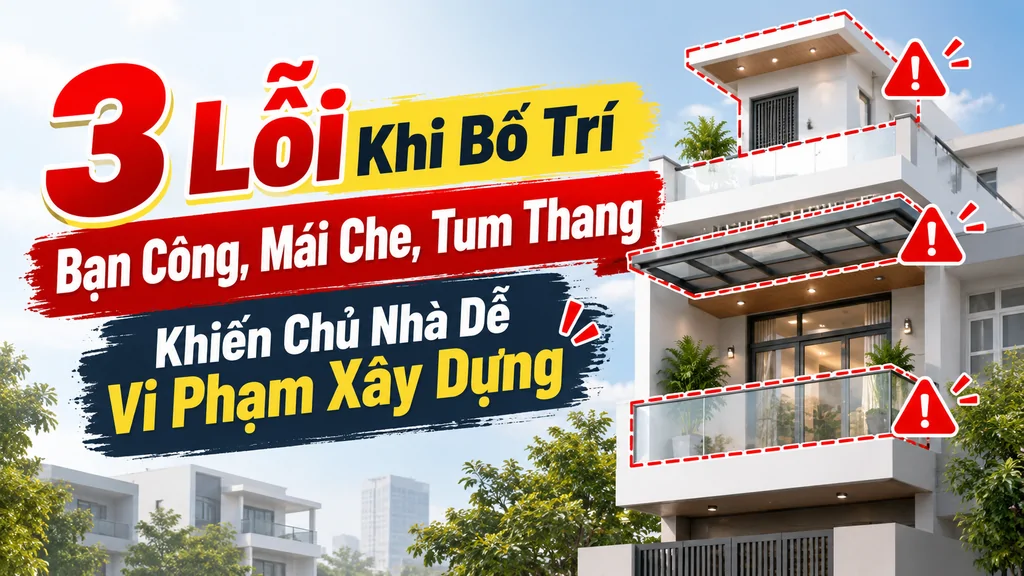 3 Lỗi Khi Bố Trí Ban Công, Mái Che, Tum Thang Khiến Chủ Nhà Dễ Vi Phạm Xây Dựng