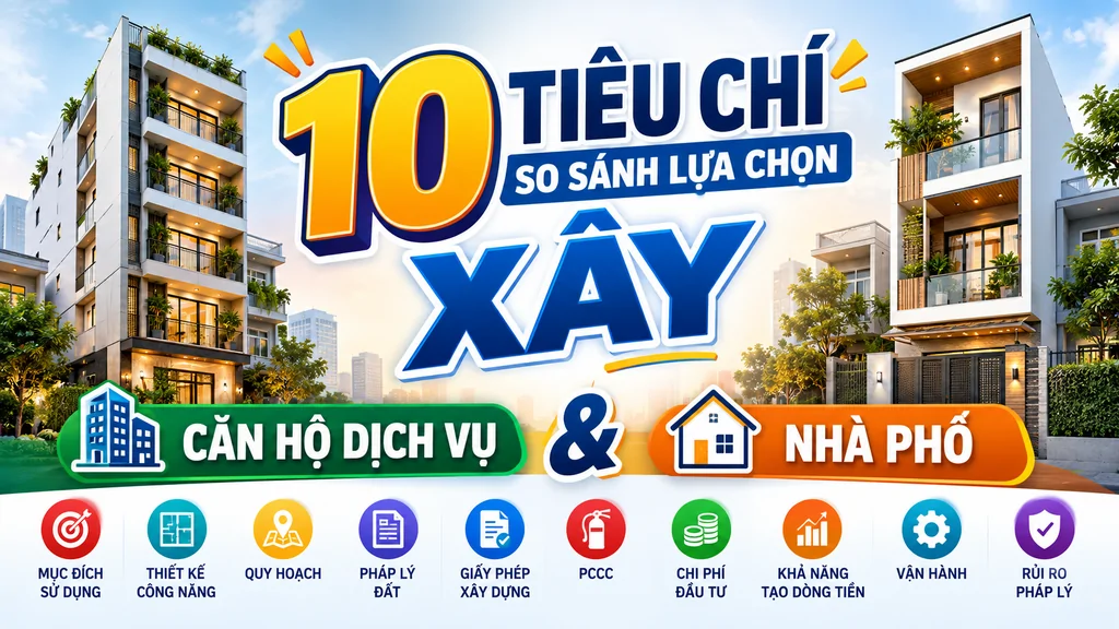 Xây căn hộ dịch vụ hay nhà phố? 10 tiêu chí cần biết