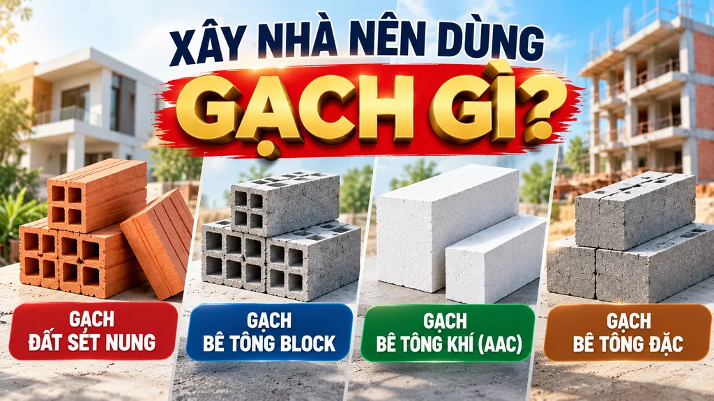 Xây Nhà Nên Dùng Gạch Gì? 4 Loại Gạch Xây Dựng Phổ Biến Hiện Nay