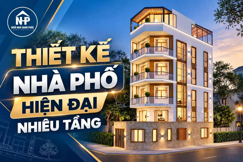 THIẾT KẾ NHÀ PHỐ HIỆN ĐẠI NHIỀU TẦNG – PHÙ HỢP VỚI NHIỀU ANH CHỊ GIA CHỦ THÍCH PHONG CÁCH HIỆN ĐẠI MỚI